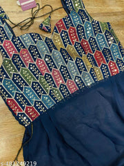 blue georgutte kurti