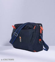 Crossbody Polyster Messenger Sling Bags For Men's & Women's || Office College & Travel Using One Side Sling Bags (Navy Blue)