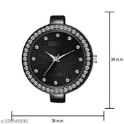 OHHO Special Edition Black Dial & Black Metal Bracelet Chain Analog Watch - For Women's-Ladies's-Girl's