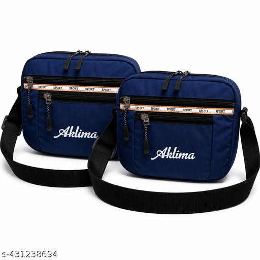 Men For Sling Bags,Travel Bag,Tourist Bag,Crossbody Sling Bags (Dimensions: 9x7x3 Inch) NAVY BLUE Pack of 2