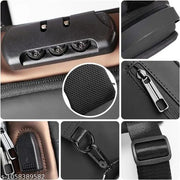 Men Black Chest Bag | Stylish Crossbody Sling Bag | Compact Shoulder Bag for Travel, Office & Daily Use