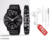 HRV Black Dial Black Cash Smart Pu Belt Men And Boys Watch