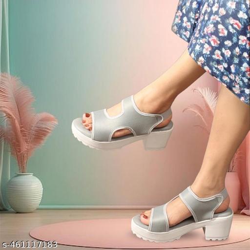 High Heel Stylish and High-heeled footwear adorned with artificial pearls Comfortable Sandals For Women's and Girl's|Stylish Heels Sandal for Womens