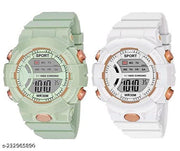 Digital Unisex Watch (Multicolour Dial Multi Colored Strap)