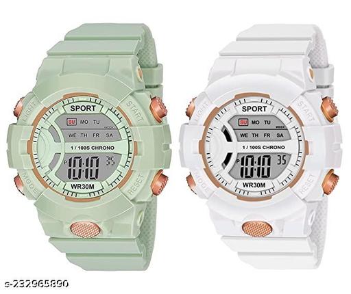 Digital Unisex Watch (Multicolour Dial Multi Colored Strap)