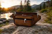 Latest Men Women Leather Waist Pack Travel Bags For MoneyY| Belt| Cards |Mobile| Documents| Kit| Books and Bills Dairy Pouch Cross Side Bag For Men Women .With Belt Stylish Small Luggage Accessories Bag I Waist Bags I Fanny pack.