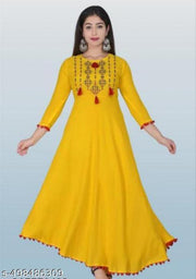 Women Embroidered Rayon Anarkali Kurta