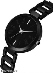 Attractive New Solid Dial Attractive Metal Chain Belt Analog Watch for Women