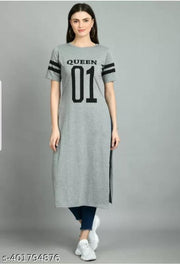 01 PRINTED KURTI GREY
