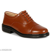 Original Synthetic Leather Oxford Shoes for Man-SUITS ALL OCCASION-TAN AND BROWN