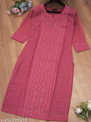 Latest Chikankari Kurti For Women Stylish (Plus Size Kurti, Long Kurti)