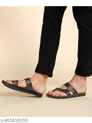Paragon Vertex Brown Slippers for Men