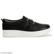 EVOLTAR women metal buckle synthetic moccasin loafer | Elegant Ballerina Loafers for Women | Lightweight & Durable Moccasins with Premium Material | Great for Walking, Office & Casual Wear | Smart Casual Shoes for Women & Girls