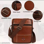 Casual Crossbody Synthetic Leather Men Sling Bag/Shoulder Bag for Men/Travel Bag/Cross Body Bag/Office Business Bag/Messenger Bag/Stylish Sling Bag for Men