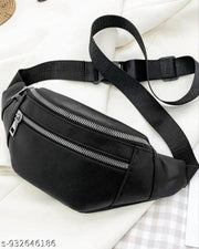 Fashion Sling Bag PU Leather Chest Crossbody Waist Bag for Daily Travel