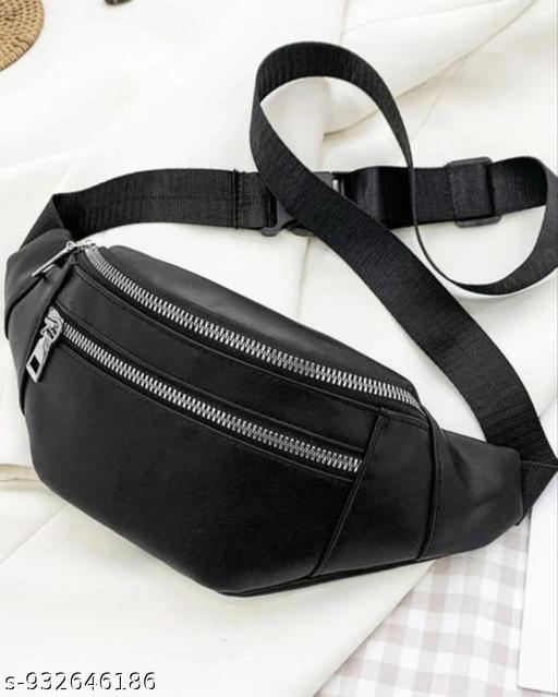 Fashion Sling Bag PU Leather Chest Crossbody Waist Bag for Daily Travel