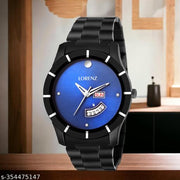 Lorenz Black Day Date Edition Blue Dial Men's Analog Watch