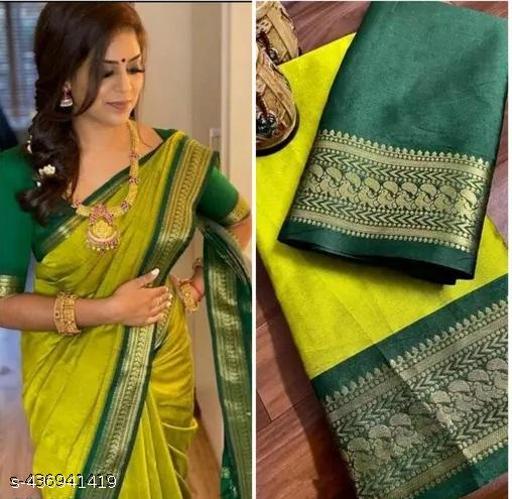 OctaApprel Kanjivaram Cotton Silk Sarees