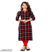 Polyster/Crepe fabric-Women Crepe Fabric Printed Straight Kurti, Extra plus Size -S,M,L,XL,XXL,2XL,XXXL,3XL,4XL,5XL,6XL,7XL,8XL ( New Arrival New Design Fashionable Kurti )