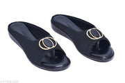 New Shamama women flat sandal and  girl fashionable stylish flip flops black