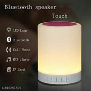 LED Touch Lamp Portable Bluetooth speaker with TF card & Aux, Touch mode Night Lamp, smart colour changing Effect According to Music for Bedroom  Home 5w Bluetooth speaker(Multicolour stereo channel, pack of 1)