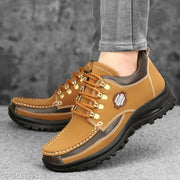 Synthetic Leather Lightweight Comfortable Trendy Walking Hiking Trekking Lace Up Outdoor Boots For Men |  Casual Shoes For Men | Shoes For Men | Boots For Men | Daily Use Shoes