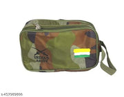 Fonicy Army Military Shaving Kit/ Bag. Travelling Kit Pouch with 3 Zip Pockets & 1 Side Pockets Travel Shaving Bag (Indian Army Print, Green)