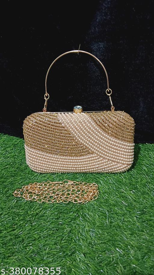 REAL LIFE PEARL SHINING ATTRACTIVE AND IMPRESSIVE FESTIVE/PARTY/WEDDING/BRIDAL CLUTCH FOR WOMEN