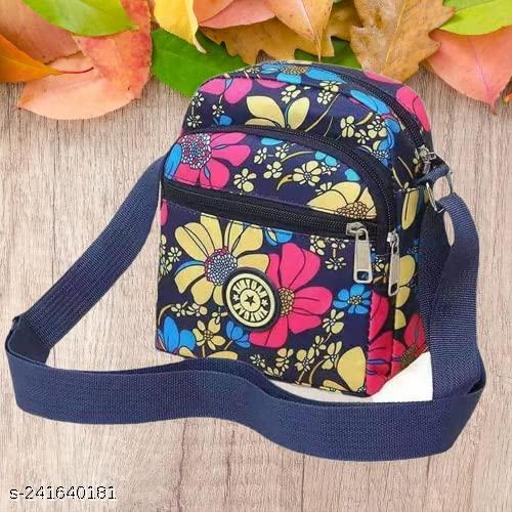 MOMISY Women Mobile Messenger Bag Ladies Nylon Shoulder Cross Body Long Strap for College, Outing, Travelling, Work