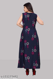 Polyster/Crepe fabric-Women's Fashion Crepe Kurti , Girl's Fashion crepe kurti's , Printed Straight Kurti , Plus Size Clothing - S, M, L, XL, XXL, 2XL,