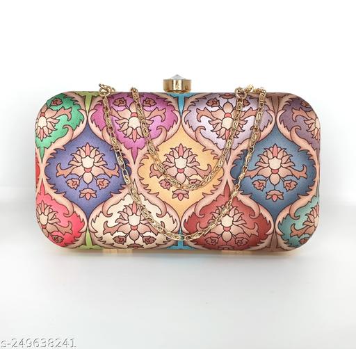 Attractive & Stylish Good Quality Printed Trendy Beautiful Clutch handbag Purse For Wedding, Party, Bridal, Casual