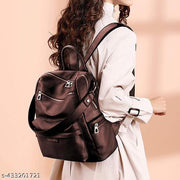 MomsyStore Girls Leather Backpacks for College And Office