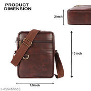 Sling Bag for Men Crossbody Slim Chest Bag for Men for Upto 8-inch iPad Small Shoulder Side Bag with Earphone Port Water-resistant Mobile Bag Passport Bag for Travel