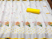 Krivity Brand Bollywood Cotton Linen Saree