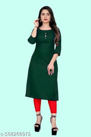 Women's Stylish Kurti – 3/4 Sleeve Crepe Kurta