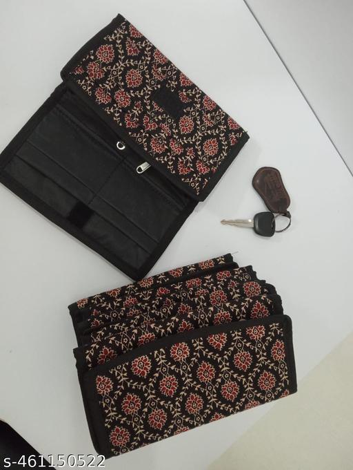 Black Floral women wallet