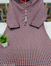 Stylish Orange multicolour Woolen Kurti only