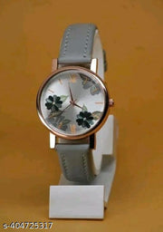  Best Quality Ethnic Embossed Designer Shine Round Dial with Slim Fit Leather Belt Women Analog Watches for Girls