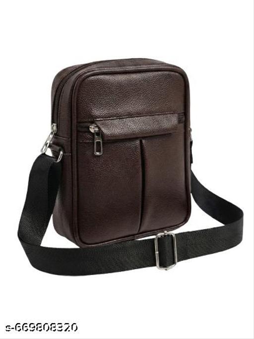 Crossbody Sling Bags || Stylish Shoulder Men & Women Cross Body Bag || Office Business Messenger Bag Water Resistant for Men and Women || (Pack of 1) || Brown Colour