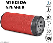 GeneCore Portable Bluetooth Speaker with Mobile Holder | Deep Bass Wireless Speaker | 1800mAh Battery | LED Light | USB/TF Support | Outdoor Speaker