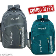 SKY RISE Combo of 2 Medium 34Liters Backpack for school and colleges laptop bag Waterproof Backpack