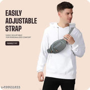 Waist Bag for Men & Women | Premium Stitching, Branded Zippers, Waterproof Pocket, RFID Safe | Large Fanny Pack for Hiking, Travel, Cycling & Moneey, Belt (Grey)