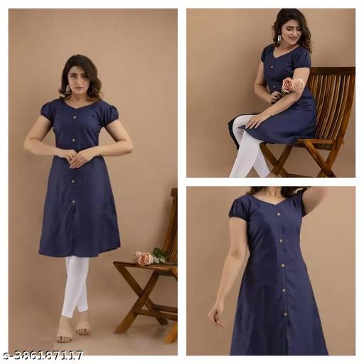 Women Cotton Slub Straight Kurti Women || Cotton Slub Kurta Set for Women || Casual Kurta Set || Occasional || Festival || Indian Straight Kurti