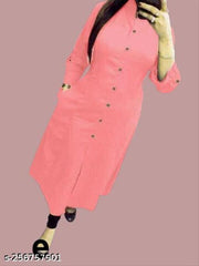 Women''s Khadi Look  Cotton Button