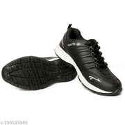 Angel Craft  Black Solid Running Shoes For Men