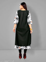 Jacket Style Digital Printed Cotton Kurtis