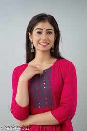 Trendy Printed Embroidery Kurti