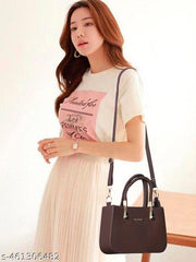 Latest Trendy Branded Dark Brown Handbag For Girls and Women's