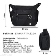 NFI essentials Sling Bag, Cross Body Messenger Bag for Business College & Classes, One Side Shoulder With Adjustable Strap