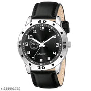 Yolako Black Round  Copper Romen Leather Analog Boy and Men Watch